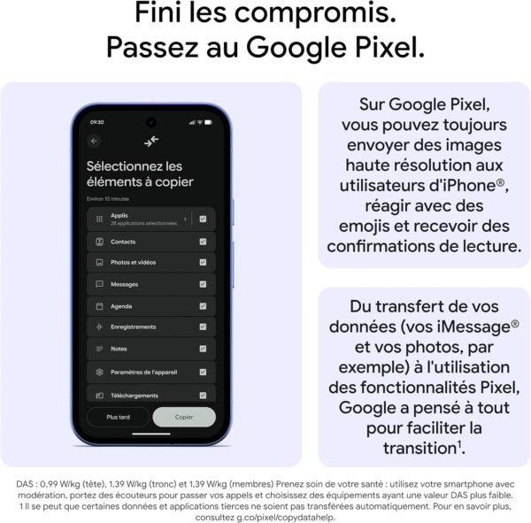 81z5z+w30KL._AC_SL1500_ Google Pixel 10a Brume 256GB – Smartphone Android 5G IP68